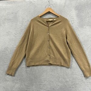 Vintage Apostrophe Cardigan Womens Large Cashmere Button Up Preppy 90s